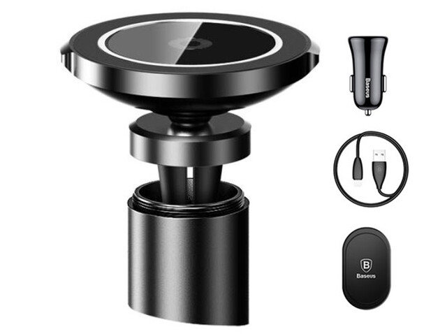 نگهدارنده و شارژر بی سیم گوشی بیسوس Baseus Big Ears Car Mount Wireless Charger