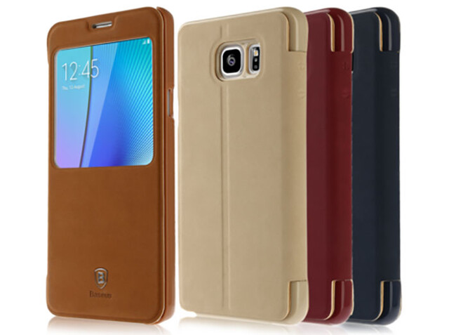 کیف چرمی بیسوس سامسونگ Baseus Leather Cover Samsung Galaxy Note 5