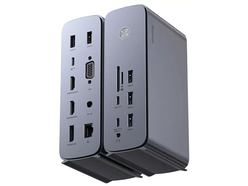 پاورهاب 17 پورت بیسوسBaseus 17 in 1 Pro 4 Monitors Docking Station WKSP090013