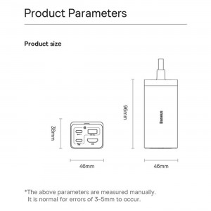Baseus GaN-5 Pro Desktop با کابل داده USB4