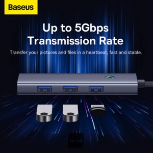 مینی هاب تایپ سی 4 پورت بیسوس BS-OH108