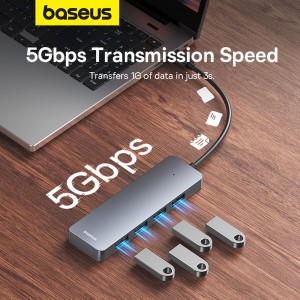 هاب Baseus در حال استفاده با موس و کیبورد