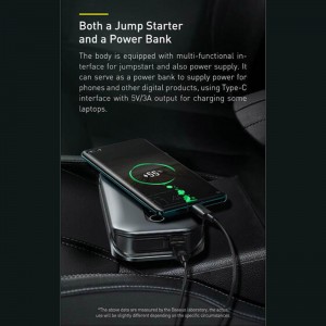 پاوربانک جامپ استارتر خودرو  بیسوس Baseus Super Energy Car Jump Starter CRJS03