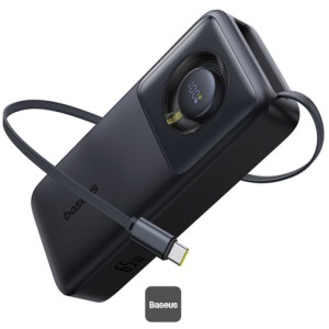 پاوربانک 20000mAh و توان 65W با کابل USB_C جمع شونده بیسوس مدل Baseus Free2Pull