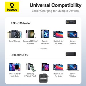 پاوربانک بیسوس Baseus مدل Free2Pull با ظرفیت 20000mAh و توان 65W دارای کابل USB-C جمع شونده