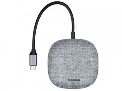 آداپتور چند منظوره HUB CAHUB-DX0G Baseus Fabric Series 7 in 1 Type-C Multifunctional HUB Adapter Dark gray