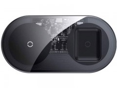 شارژ بی سیم بیسوس WXJK-01 Baseus Simple 2in1 Wireless Charger 18W Max For Phones+Pods（Qi）Black