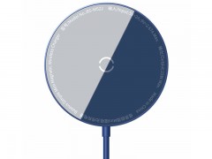 شارژر وایرلس مگنتی بیسوس WXJK-H03	Baseus Simple Mini Magnetic Wireless Charger(suit for IP12 with Type-C cable 1.5m) Blue