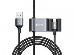کابل مخصوص صندلی عقب (USB به iP + Dual USB) Baseus Special Data Cable for Backseat CALHZ-01