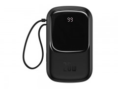 پاوربانک  20000 میلی آمپر بیسوس Baseus Q pow 3A Power Bank PPQD-H01 (با کابل IP) توان 20 وات همراه با کابل متصل