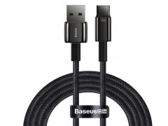 کابل فست شارژ یو اس بی به تایپ سی Baseus Tungsten Gold Fast Charging CATWJ-C01 به طول 2 متر و توان 66 وات