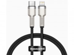 کابل لایتنینگ Type-C به iP فست شارژر 0.25 متری Baseus Cafule Series Metal Data Cable CATLJK-01 با توان 20 وات