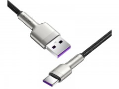 کابل فست شارژر USB به Type-C بیسوس 0.25 متری Baseus Cafule Series Metal Data Cable CATJK-01 با توان 40 وات