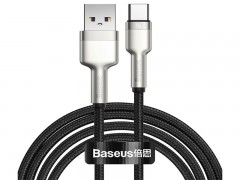 کابل فست شارژر USB به Type-C بیسوس 2 متری Baseus Cafule Series Metal Data Cable CATJK-B01 با توان 40 وات