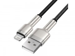کابل لایتنینگ فست شارژر USB به IP 2.4A بیسوس  Baseus Cafule Series Metal Data Cable CALJK-B01 به طول 2 متر