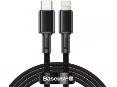 کابل فست شارژ تایپ سی به  لایتنینگ Baseus High Density Braided CATLGD-A03 با چگالی بالا به طول دو متر و توان 20 وات