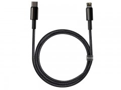 کابل لایتنینگ فست شارژ تایپ سی به آی پی Baseus Tungsten Gold Fast Charging Data Cable CATLWJ-01 به طول 1 متر و توان 20 وات