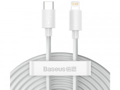 کابل لایتنینگ فست شارژر USB به IP PD بیسوس  Baseus Simple Wisdom Data Cable TZCATLZJ-02 به طول 1.5 متر و توان 20 وات(پک دوتایی)