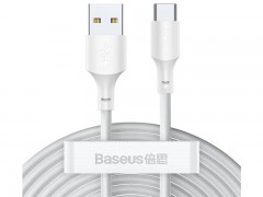 کابل فست شارژر USB به Type-C بیسوس  Baseus Simple Wisdom Data Cable TZCATZJ-02 به طول 1.5 متر و توان 5 آمپر(پک دوتایی)