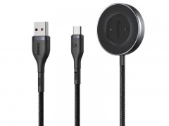 کابل شارژ دو کاره USB به USB Type C + شارژر بی سیم ساعت  Huawei / Honor بیسوس Baseus Cafule Series One-for-two Data Cable CA1T2-G1 با توان 40 وات