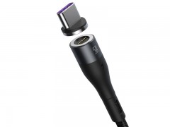 کابل فست شارژ مغناطیسی یو اس بی به تایپ سی 5A بیسوس Baseus zinc CATXC-M02 به طول 1 متر