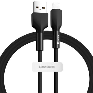 کابل لایتنینگ USB به IP بیسوس Baseus Silica gel cable CALGJ-06 یک متری