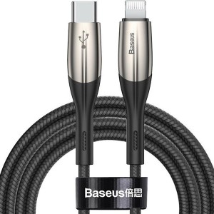 کابل شارژ تایپ سی به لایتنینگ بیسوس  Baseus Horizontal Data Cable CATLSP-B01 به طول 2 متر و توان 20 وات