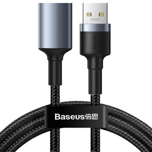 کابل افزایش طول بیسوس Baseus cafule Cable USB3.0 male TO USB3.0 Female CADKLF-B0G به طول 1 متر و توان 2 آمپر