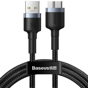 کابل هارد بیسوس Baseus cafule Cable USB3.0 male TO Micro-B CADKLF-D0G به طول 1 متر و توان 2 آمپر