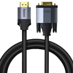 کابل HDMI به VGA بیسوس Baseus Enjoyment Series HD Male To VGA Male CAKSX-J0G به طول 1 متر