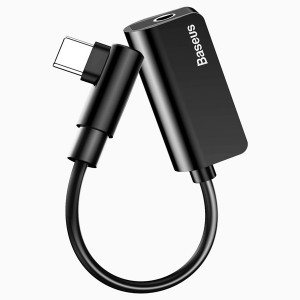 کابل دومنظوره اتصال شارژ و هندزفری Type-c بیسوس Baseus Type-C to C & 3.5mm jack L45 CATL45-01