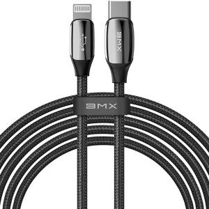 کابل شارژ تایپ سی به لایتنینگ بیسوس BMX Sequins MFi certified Cable Type-C to Lightning PD  CATLLP-B01 به طول 1.8 متر و توان 18 وات