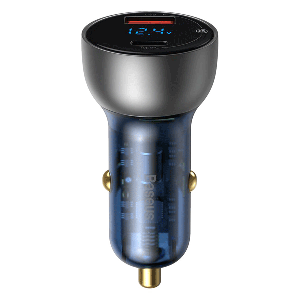 شارژر فندکی بیسوس Baseus Particular Digital Display QC+PPS Dual Quick Charger Car Charger 65W  CCKX-C0A