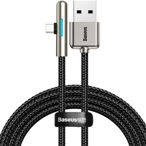 کابل شارژ تایپ سی گیمینگ بیسوس Baseus Iridescent Lamp HW flash charge CAT7C-B01 به توان 40 وات و طول 1 متر