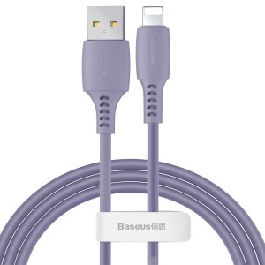 کابل شارژ یو اس بی به لایتنینگ بیسوس Baseus Colourful Cable USB For iP  CALDC-04 به توان 2.4 آمپر و طول 1.2 متر