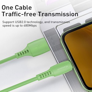 کابل شارژ یو اس بی به لایتنینگ بیسوس Baseus Colourful Cable USB For iP  CALDC-04 به توان 2.4 آمپر و طول 1.2 متر