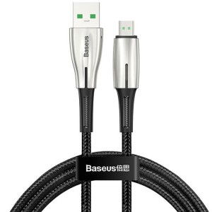 کابل فست شارژ میکرو یو اس بی بیسوس Baseus Waterdrop Cable CAMRD-B01 با توان 4 آمپر و طول 1 متر