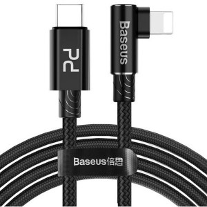 کابل شارژ گیمینگ تایپ سی به آی پی بیسوس Baseus MVP Elbow Type-C to iP Cable PD CATLMVP-B01 به توان 18 وات و طول 1 متر