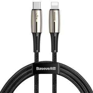 کابل شارژ سریع  Type-C به iP بیسوس Baseus Waterdrop Cable Type-C to iP PD CATLRD-01 با توان 18 وات و طول 1.3 متر