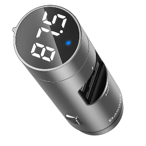 شارژر فندکی و پخش کننده بلوتوث بیسوس Baseus Energy Column Car Wireless MP3 Charger (Wireless 5.0+5V/3.1A) CCNLZ-0G