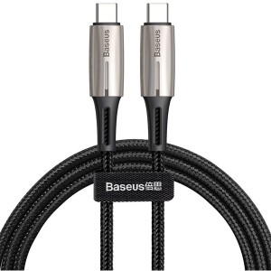 کابل شارژ Type-C بیسوس Baseus Water Drop-shaped Lamp SuperCharge Cable CATSD-J01  به توان 60 وات و طول 1 متر