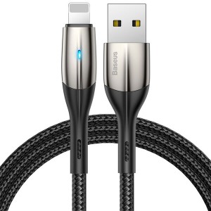 کابل شارژ سریع یو اس بی به لایتنینگ بیسوس Baseus Horizontal Data Cable USB For iP CALSP-B01 به توان 2.4 آمپر و طول 1 متر