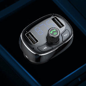 شارژر فندکی و پخش کننده بلوتوث بیسوس Baseus T typed S-09 Bluetooth MP3 car charger CCALL-TM01