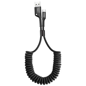کابل شارژ تایپ سی طرح تلفنی بیسوس Baseus Fish-eye Spring Data Cable CATSR-01 به توان 2 آمپر و طول 1 متر