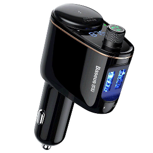 شارژر فندکی و پخش کننده بلوتوث بیسوس Baseus Locomotive Bluetooth MP3 Vehicle Charger CCALL-RH01