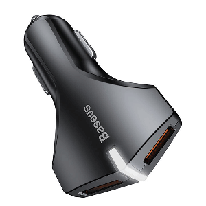 شارژر فندکی بیسوس Baseus Small Rocket QC3.0 Dual-USB Car Charger CCALL-RK01