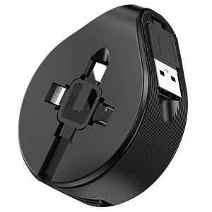 کابل سه سر USB به Micro USB ،Type-C  و Lightning بیسوس Baseus Waterdrop Cable CAMLT-EP01 با توان 1.5 آمپر و طول 1.5 متر