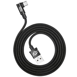 کابل شارژ گیمینگ USB به Type-C بیسوس Baseus MVP Elbow Type Cable CATMVP-A01 به توان 2 آمپر و طول 1 متر