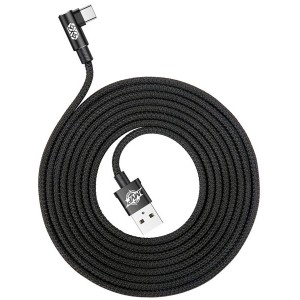 کابل شارژ گیمینگ USB به Type-C بیسوس Baseus MVP Elbow Type Cable CATMVP-B01 به توان 1.5 آمپر و طول 2 متر