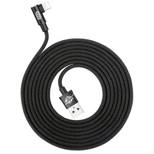کابل شارژ گیمینگ USB به  IP بیسوس Baseus MVP Elbow Type Cable CALMVP-A01 به توان 1.5 آمپر و طول 2 متر